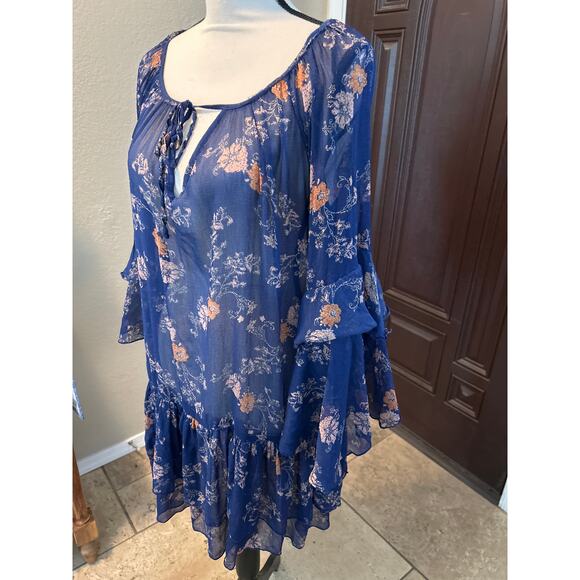 Free People Sunsetter Flare Sleeve Boho Top/Dress - Picture 6 of 6